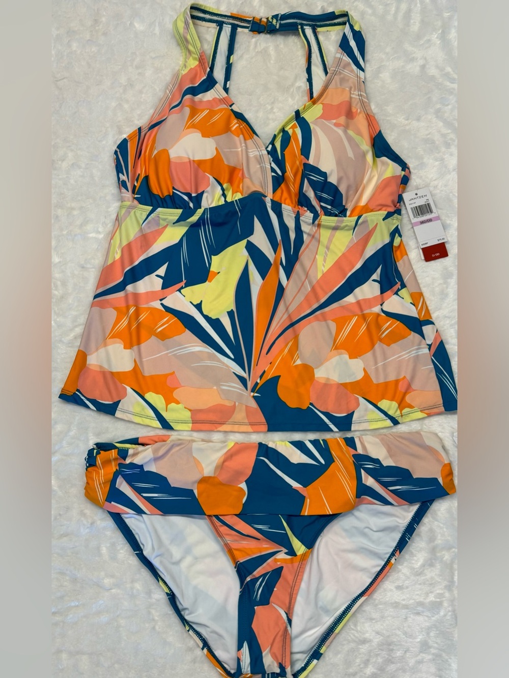 Jantzen Palms in Paradise Tankini in Size 36D/DD, and 16 NWT